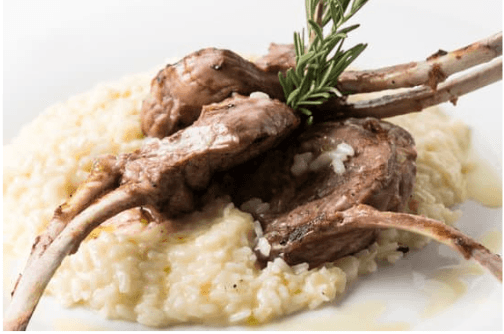 RISOTTO WITH LAMB CHOP'S